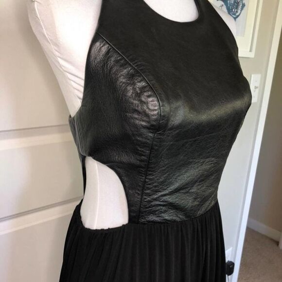 Katriel Designs Leather Cut-Out Dress Black - Picture 9 of 12